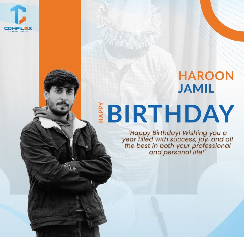 Compilex Technologies team gathers for a joyful office celebration with cake and smiles, showcasing a strong team bond.