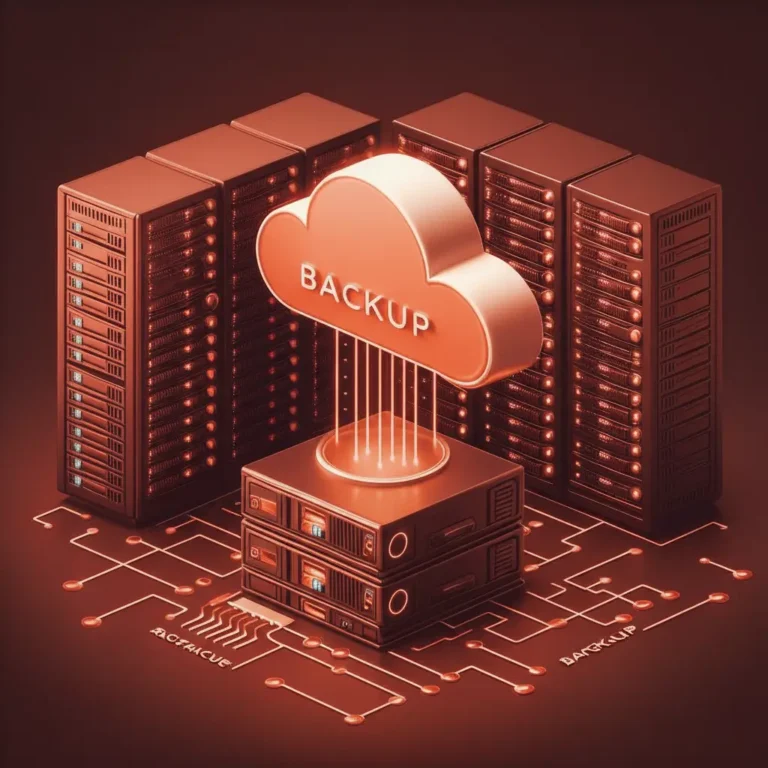 Illustration of a secure cloud migration process with data flowing seamlessly from a server to a cloud icon.