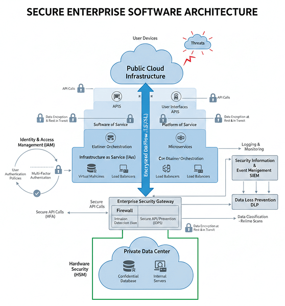 Secure and scalable custom software solution for enterprise businesses